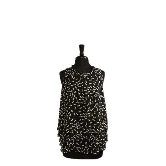 Nine West Tops - NWT Nine West Sleeveless Black & White Polka-dot Top Size Large